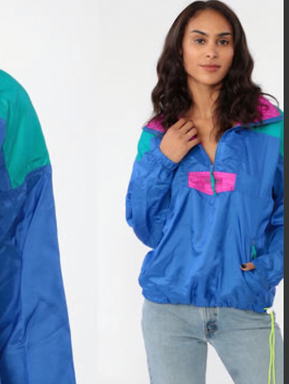 Columbia Sportswear Y2K  Radial Sleeve Half Zip Windbreaker, Large, RN#69724